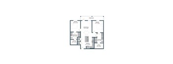 A floor plan of a house with labeled rooms and dimensions.