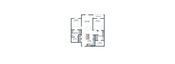 A floor plan of a house with labeled rooms and dimensions.