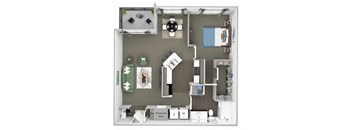 A floor plan of a room with a mechanical room labeled.