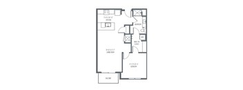 A floor plan of a house with a kitchen, dining room, living room, bedrooms, and bathrooms.