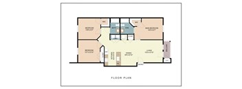 A floor plan of a house with labeled rooms and dimensions.