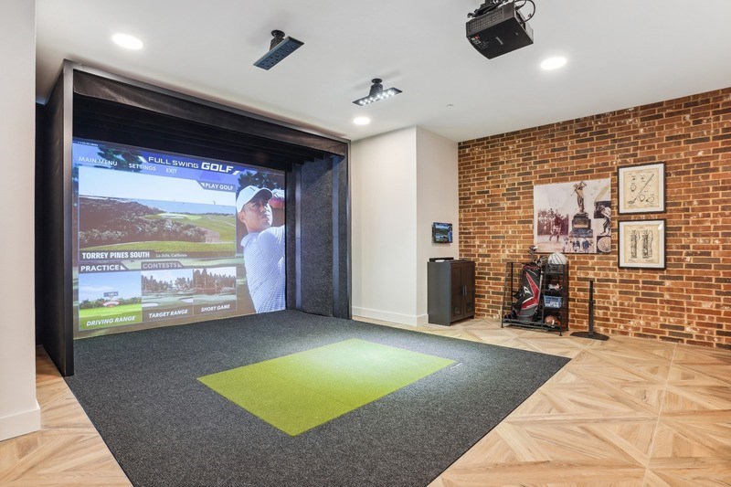 golf simulator with football and baseball in Roanoke
