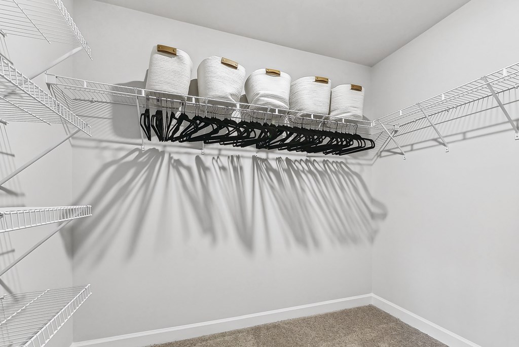 our spacious closets are stocked with everything you need for your laundry room including a