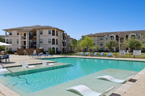 Large pool with Tanning Ledge