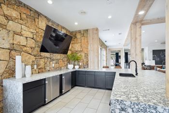Entertaining kitchen in the resident lounge