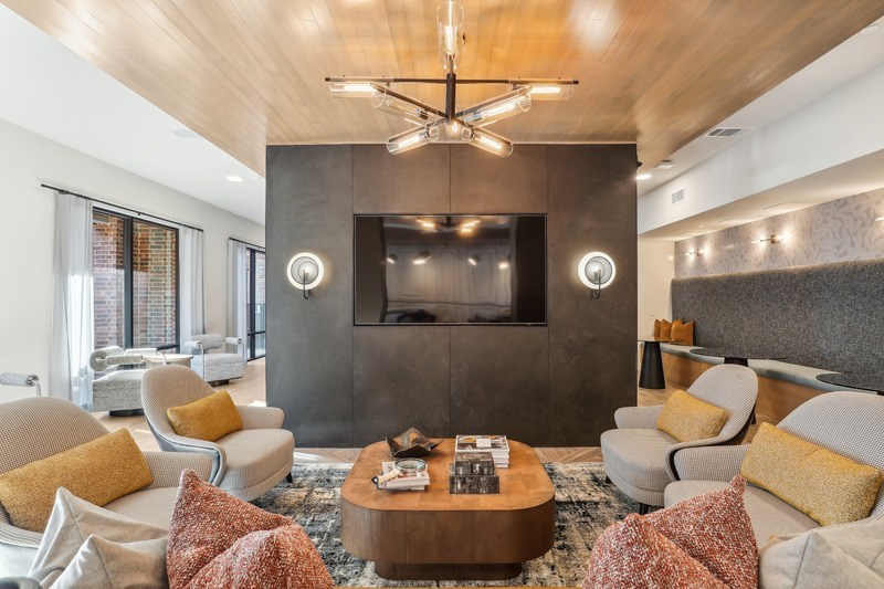 Westvale lounge area with tvs and entertainment spaces