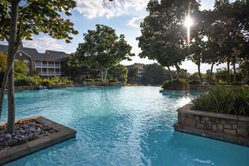 Resort style pool with infinity edge