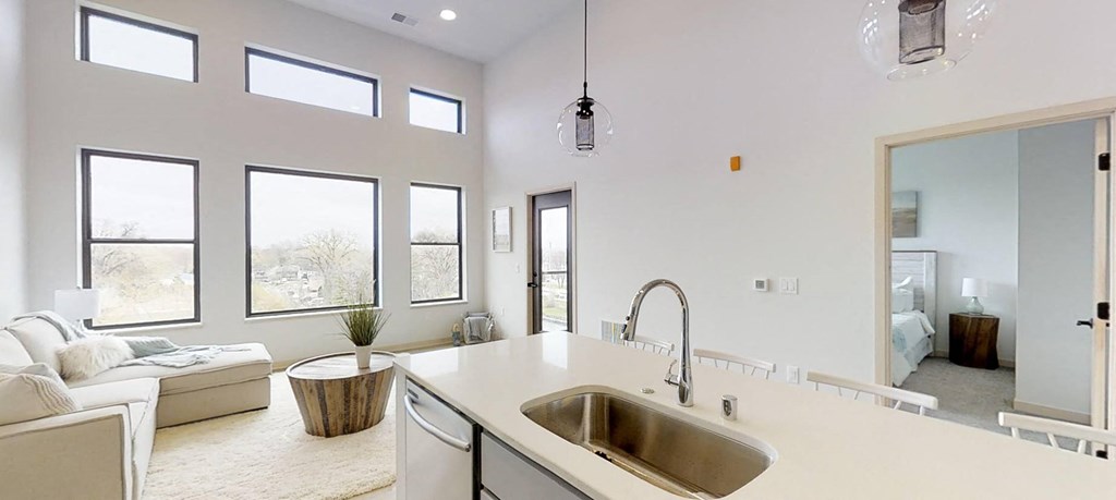 Amenity, Luxury, Resident, Apartment, High End, Modern Finishes, LVP Flooring, Quartz Countertops, Stainless Steel Appliances, High Ceilings, In Unit Washer and Dryer