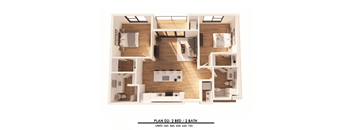 2 bedroom, 2 bathroom