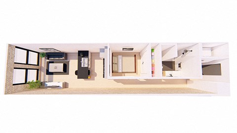 1 Bedroom A 1 Bathroom Floor plan at Bostad Apartments, Fargo, ND 58102