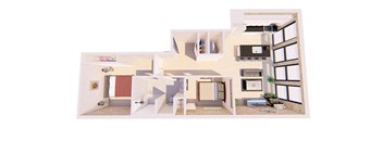 2 Bedroom A 1 Bathroom Floor plan at Bostad Apartments, Fargo, ND 58102