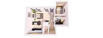 1 Bedroom C 1 Bathroom Floor plan at Bostad Apartments, Fargo, ND 58102