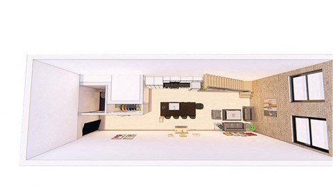 1 Bedroom 1.5 Bathroom Floor plan at Bostad Apartments, Fargo, ND, 58102