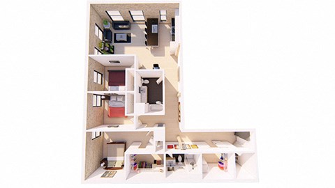 3 Bedroom 2 Bathroom Floor plan at Bostad Apartments, Fargo, North Dakota 58102