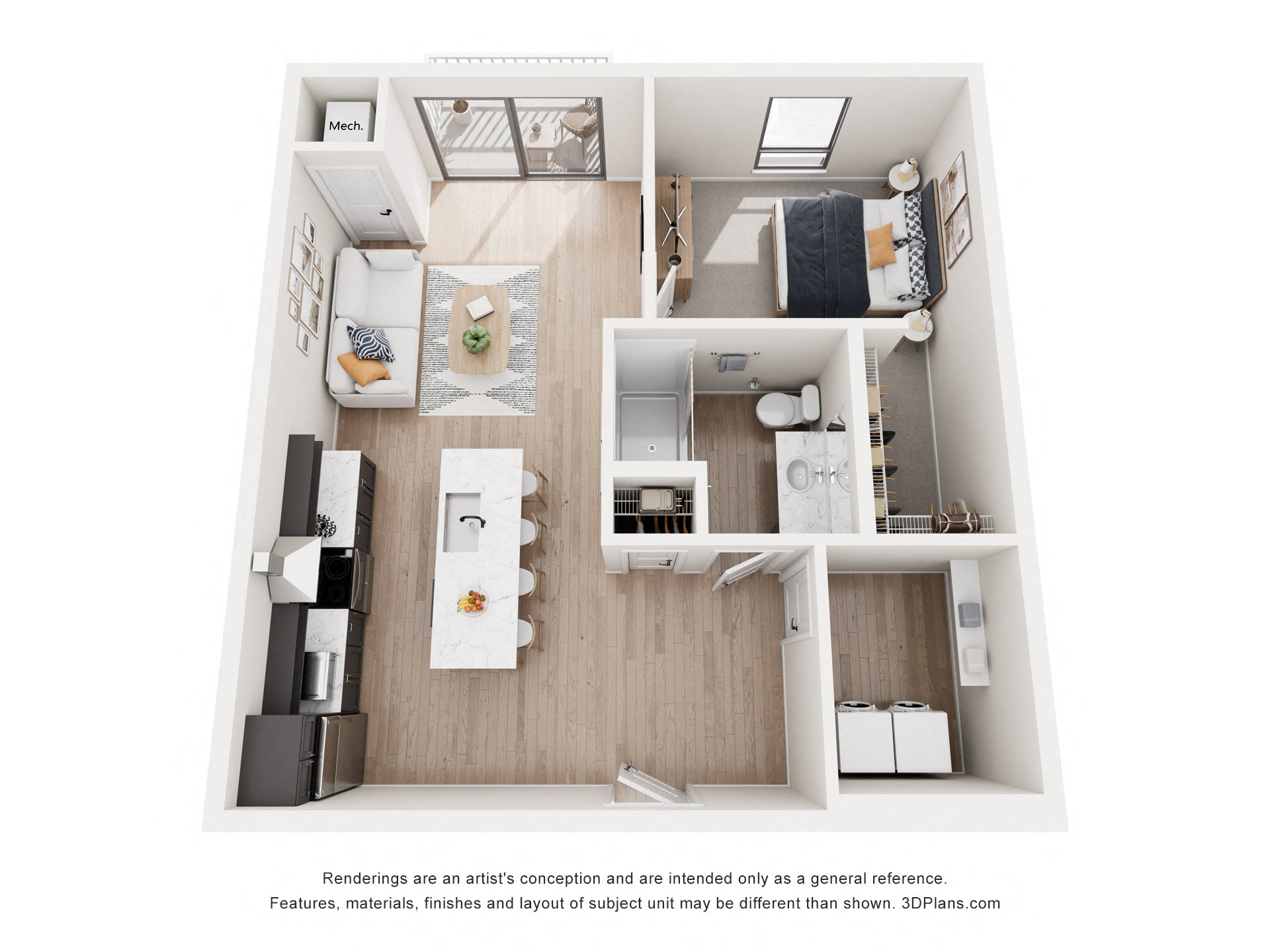 Anson ADA Floor Plan at Riverhouse Apartments, Fargo, ND 58102