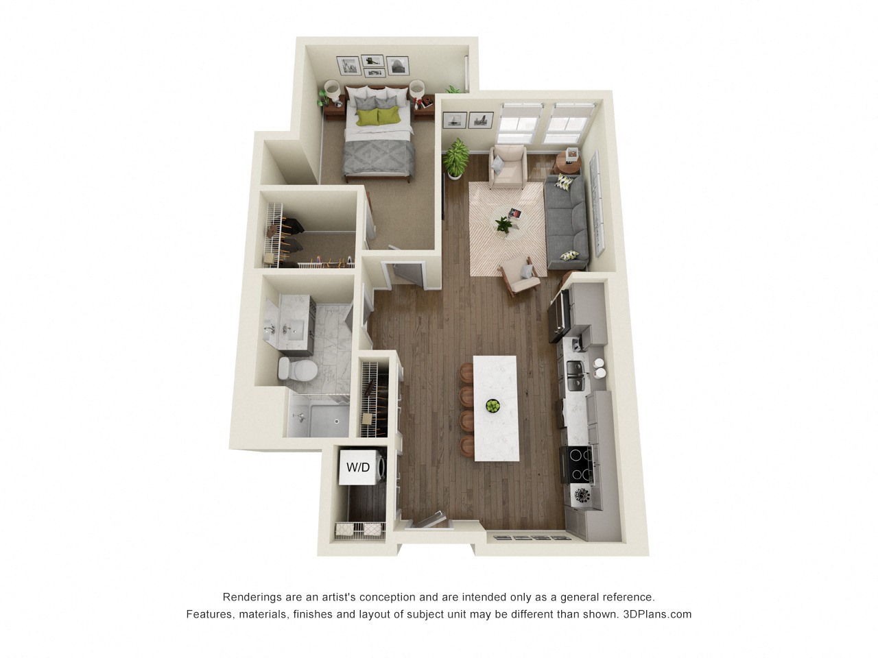 Burley Floor Plan at Dillard Apartments, Fargo, North Dakota 58102