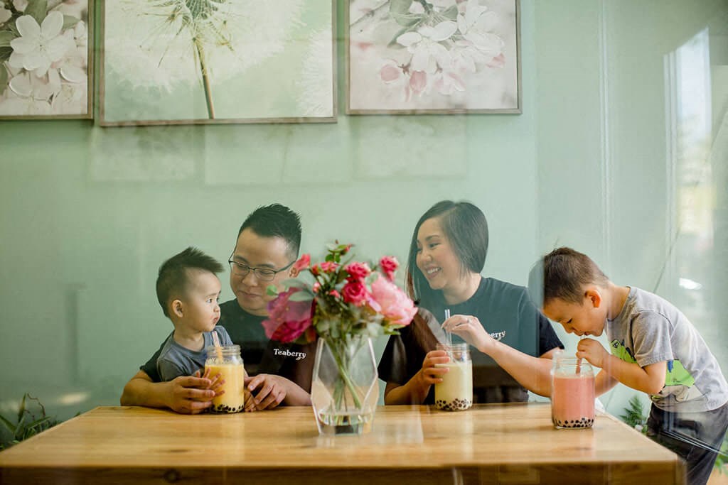 Family at Kesler Apartments in Downtown Fargo, North Dakota 58102
