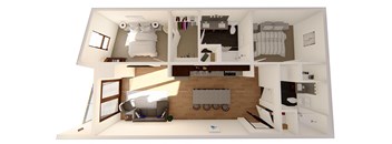 Charlotte 2 bed 2 bath Floor Plan at RoCo Apartments, Fargo, North Dakota 58102