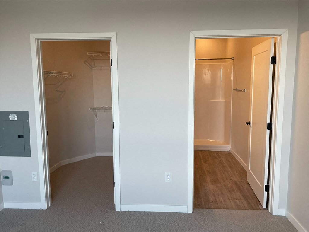 Closet at Kesler Apartments in Downtown Fargo, Fargo, North Dakota 58102