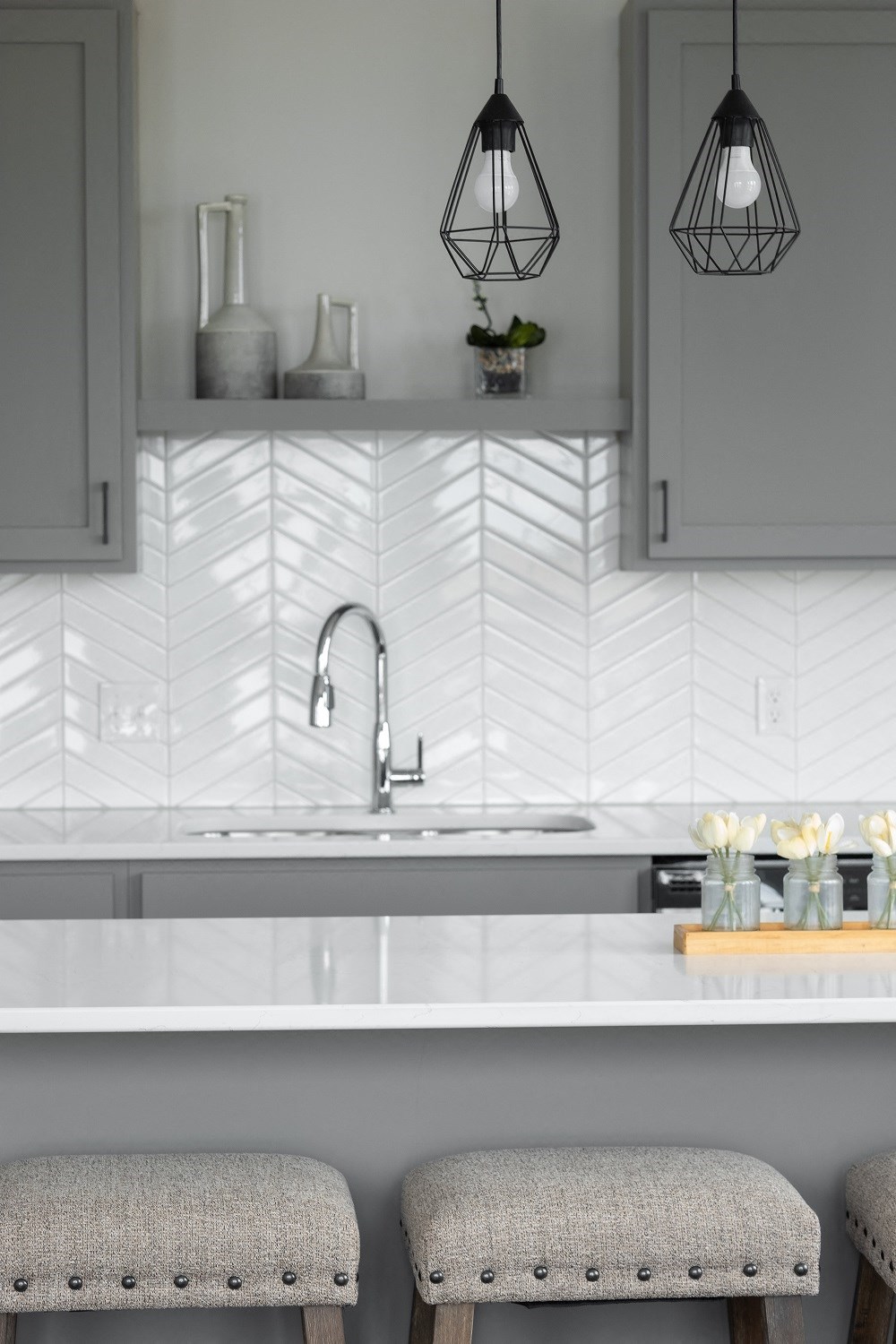 Herringbone Backsplash in Every Unit  at Dillard Apartments, Fargo, North Dakota, 58102