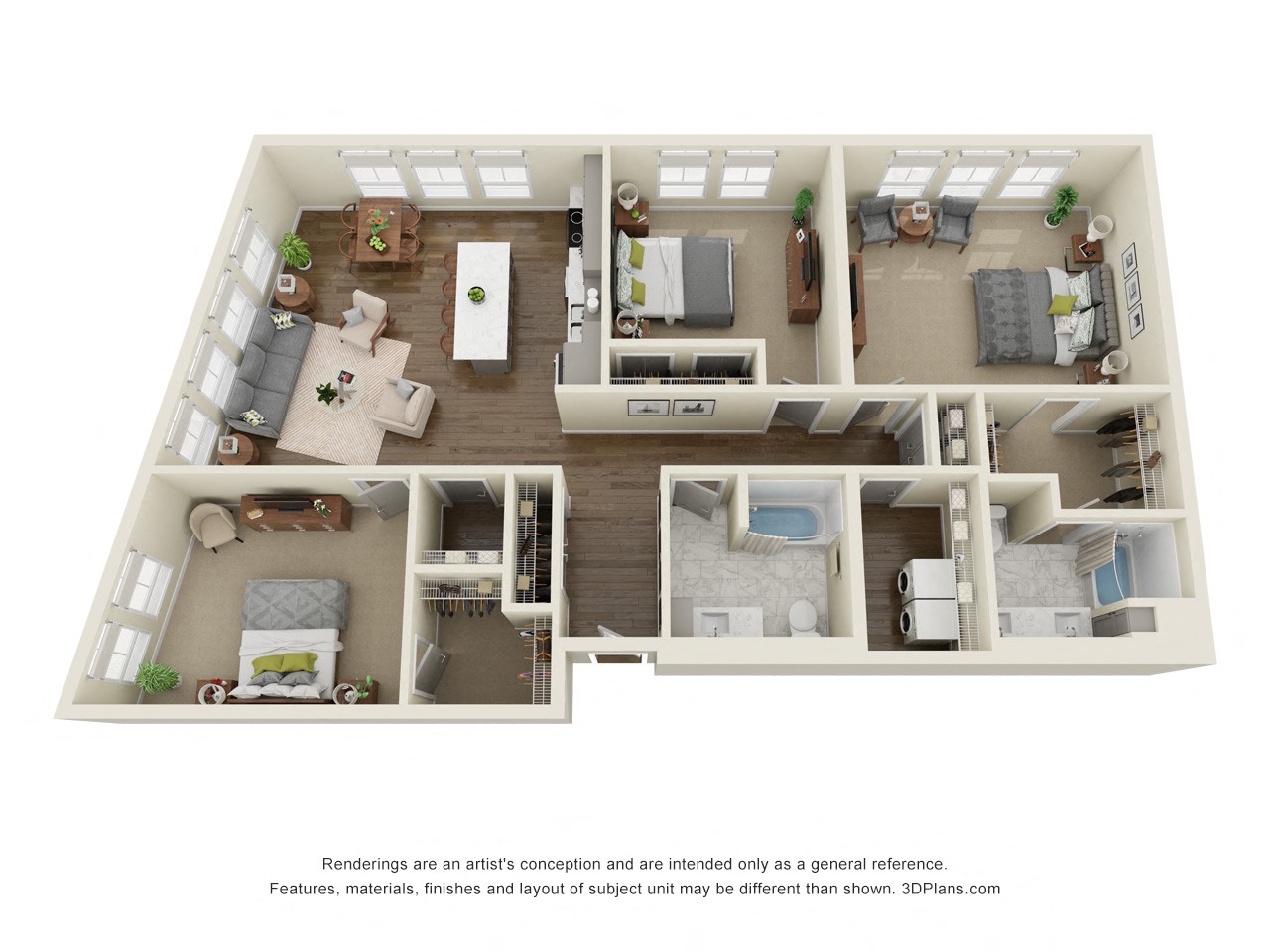 Edwards Floor Plan at Dillard Apartments in Fargo, ND 58102 
