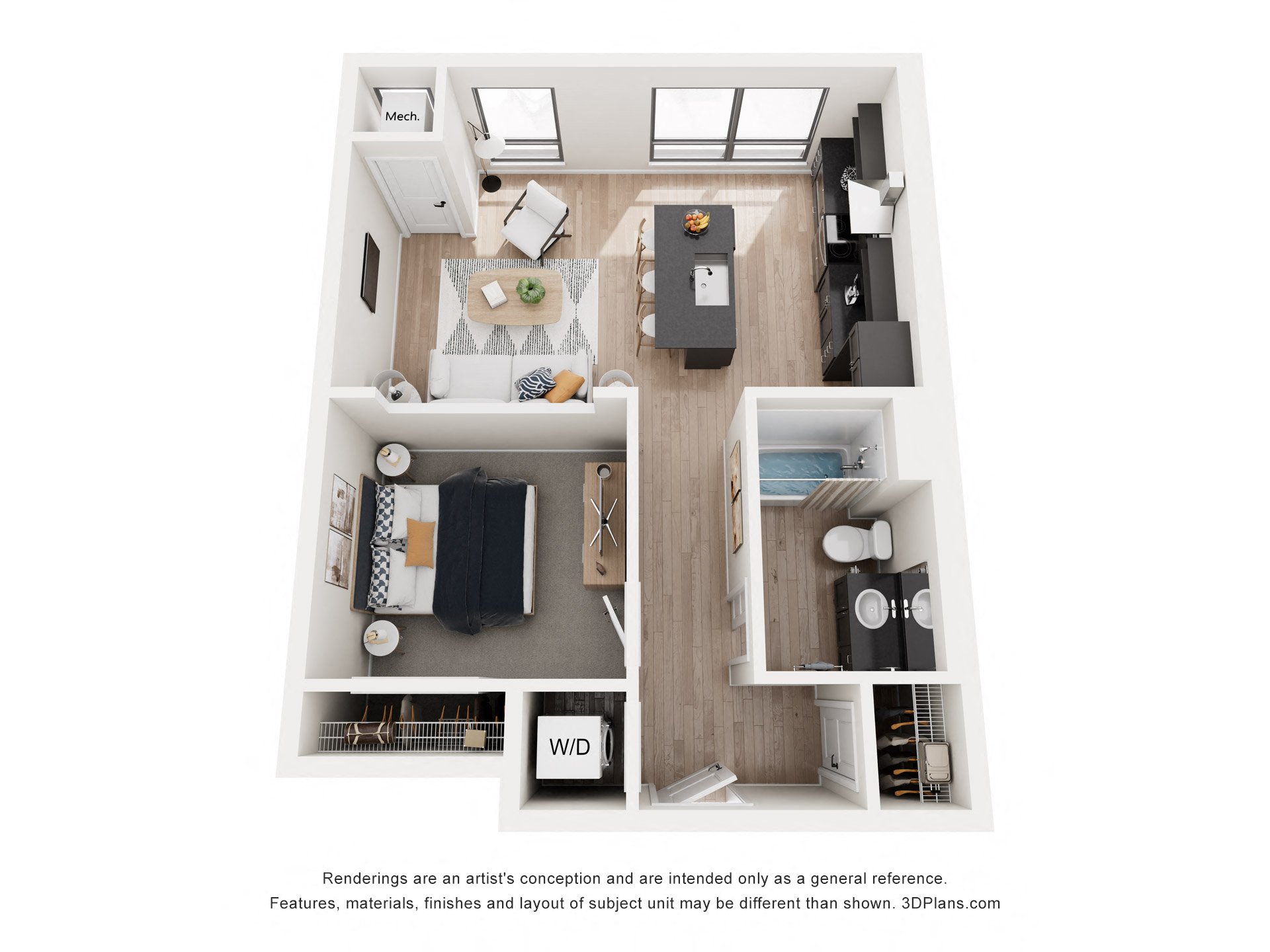 1 bed 1 bath C at Riverhouse Apartments, North Dakota