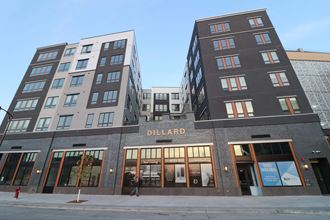 Five Stories of Apartments with Local Buisnesses on 1st Floor  at Dillard Apartments, North Dakota, 58102