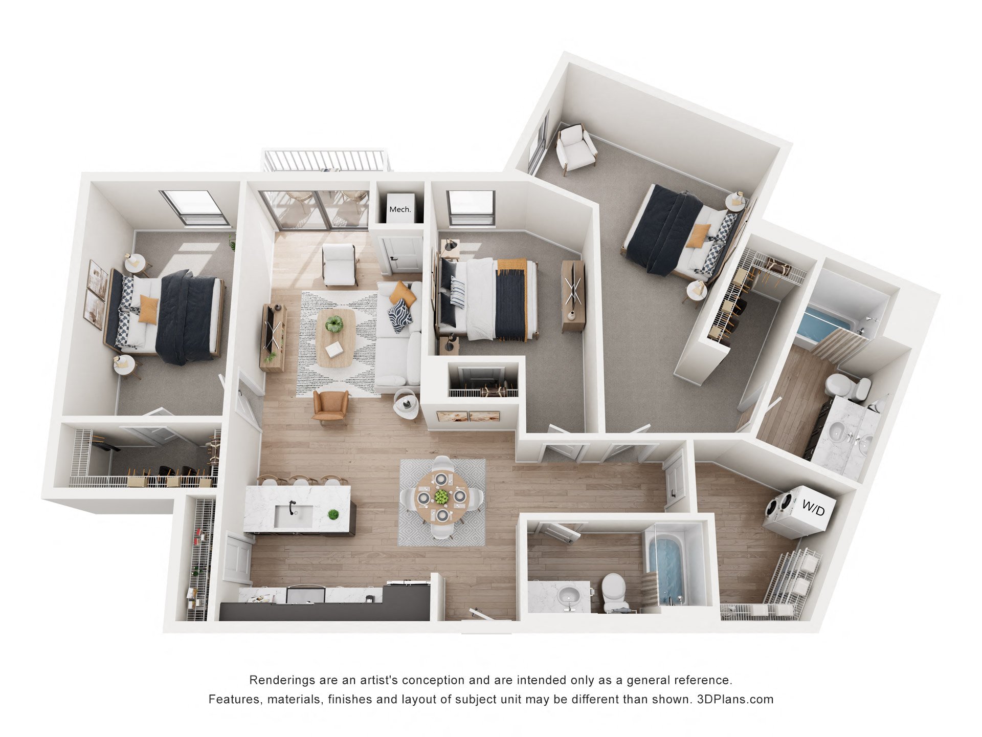 International Floor Plan at Riverhouse Apartments, Fargo, North Dakota 58102