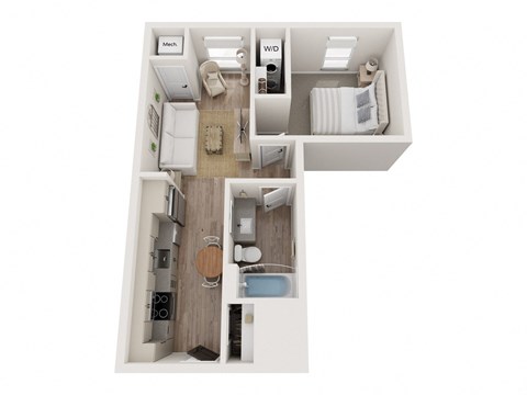KR11D Floor Plan at Kesler Apartments, Fargo, North Dakota, 58102