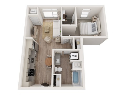 KR11E Floor Plan at Kesler Apartments, Fargo, North Dakota, 58102
