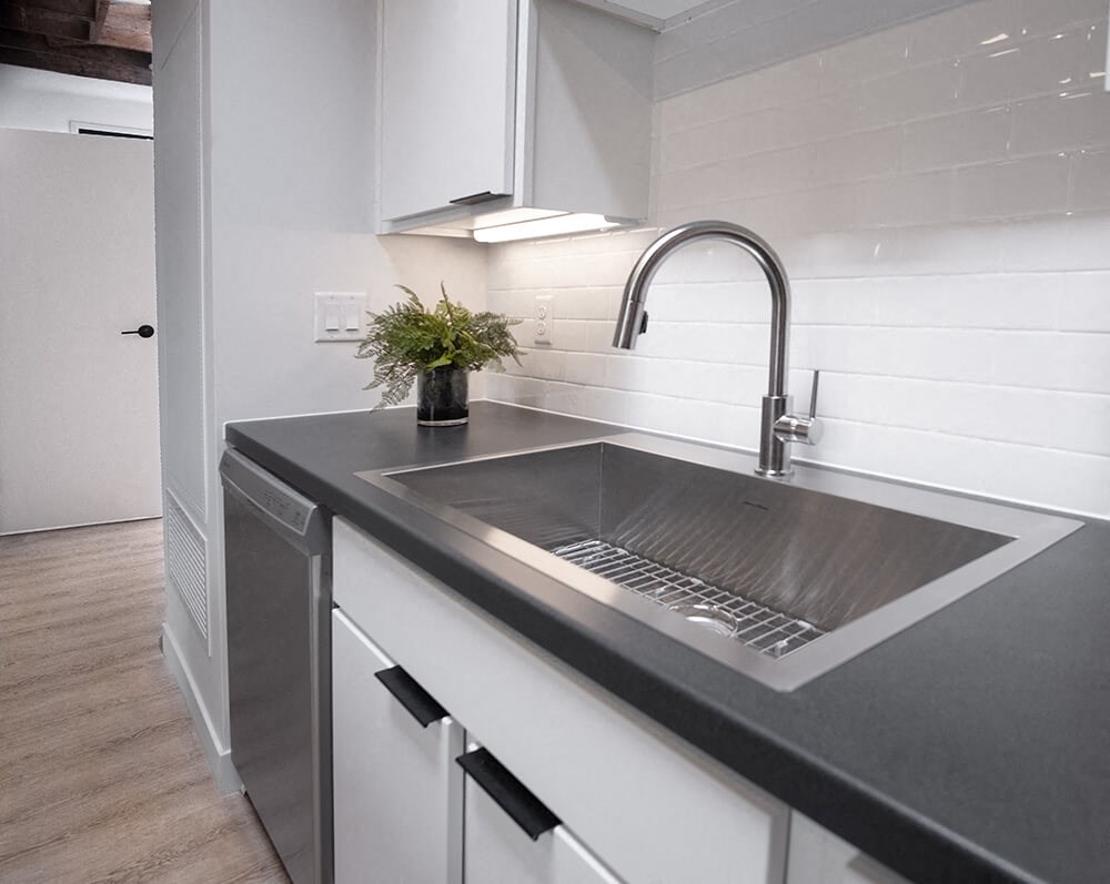 Kitchen sink at Bostad Apartments, Fargo, ND, 58102