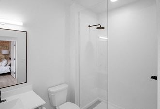 Bathroom at Bostad Apartments, Fargo, 58102