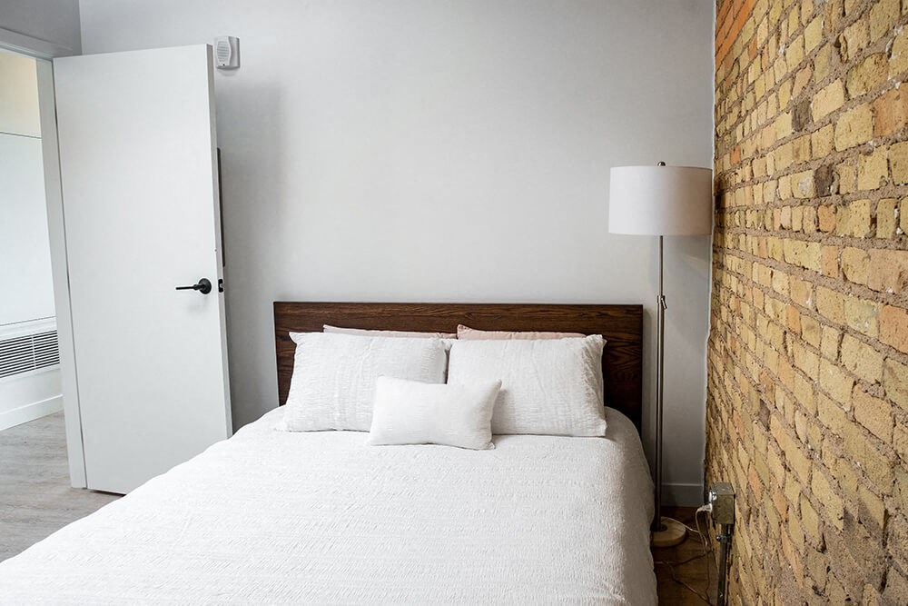 Bedroom at Bostad Apartments, Fargo, North Dakota 58102