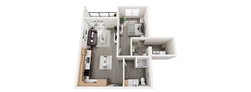 Livia Floor Plan at Unite Apartments, Fargo, North Dakota