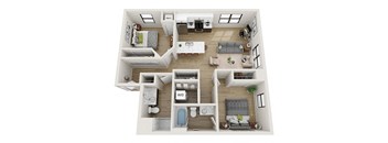 2 bedroom 2 bathroom Sullivan Floor Plan at Mercantile on Broadway, Fargo, ND 58102