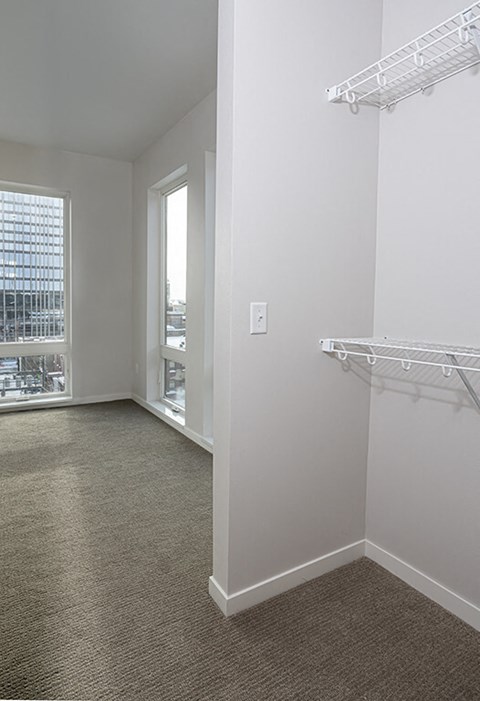 Closet View at Mercantile on Broadway, Fargo, ND 58102