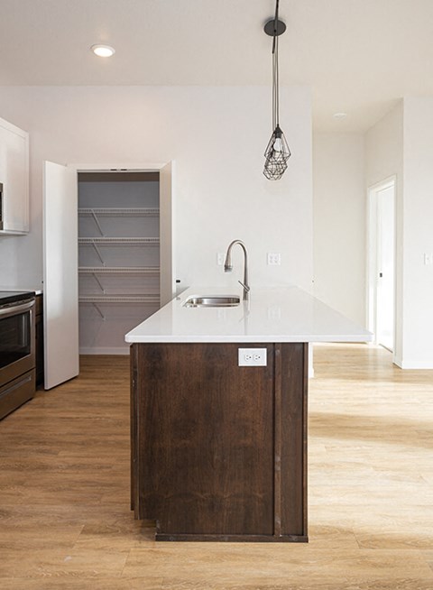 Kitchen Area Interior at Mercantile on Broadway, Fargo 58102