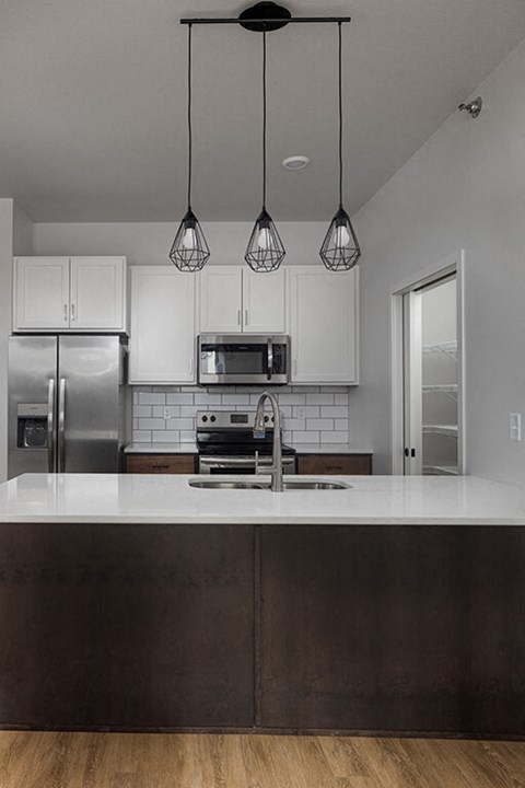 Fully Equipped Kitchen at Mercantile on Broadway, Fargo, ND, 58102