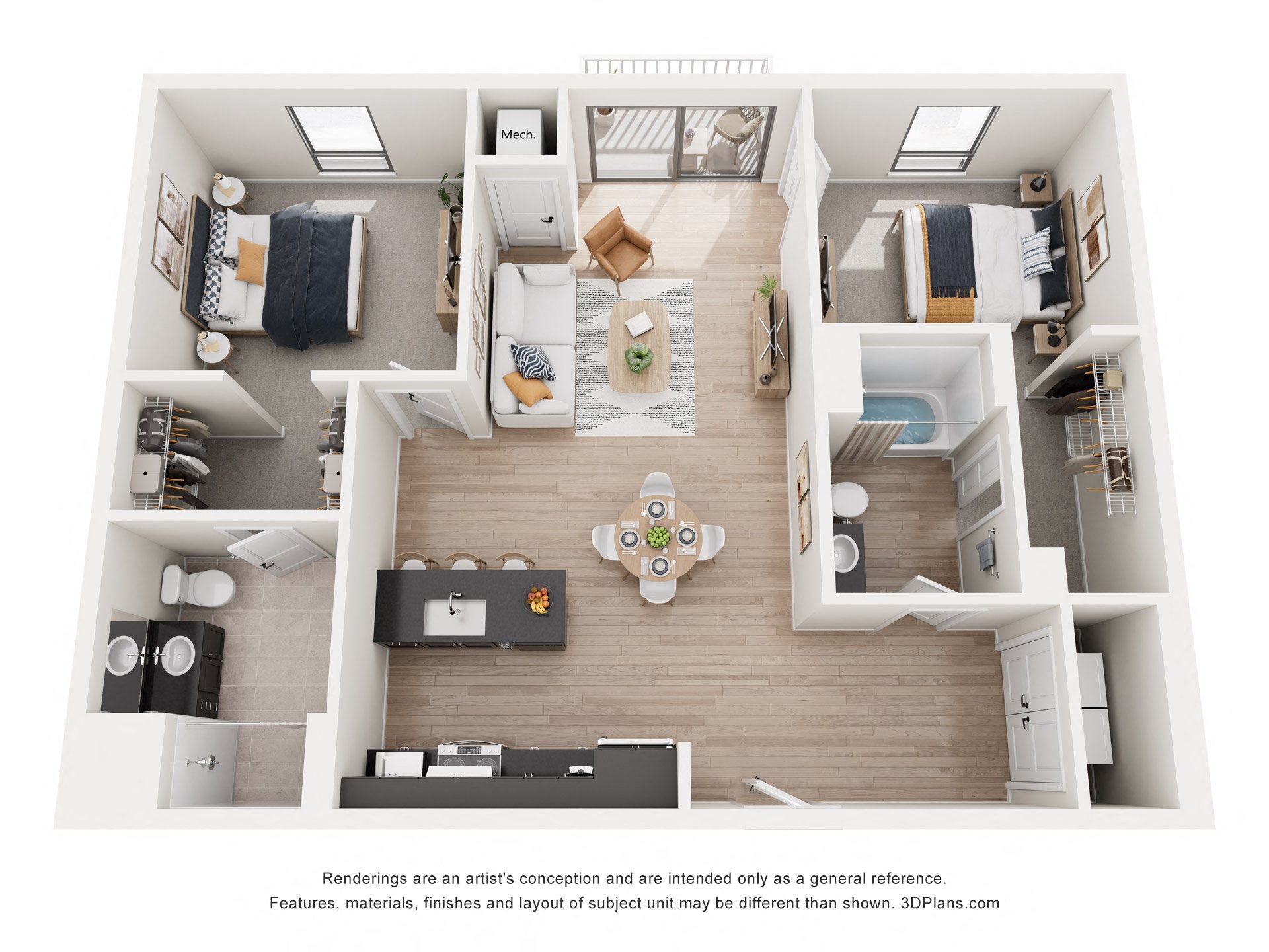 2 bed 2 bath G at Riverhouse Apartments, Fargo