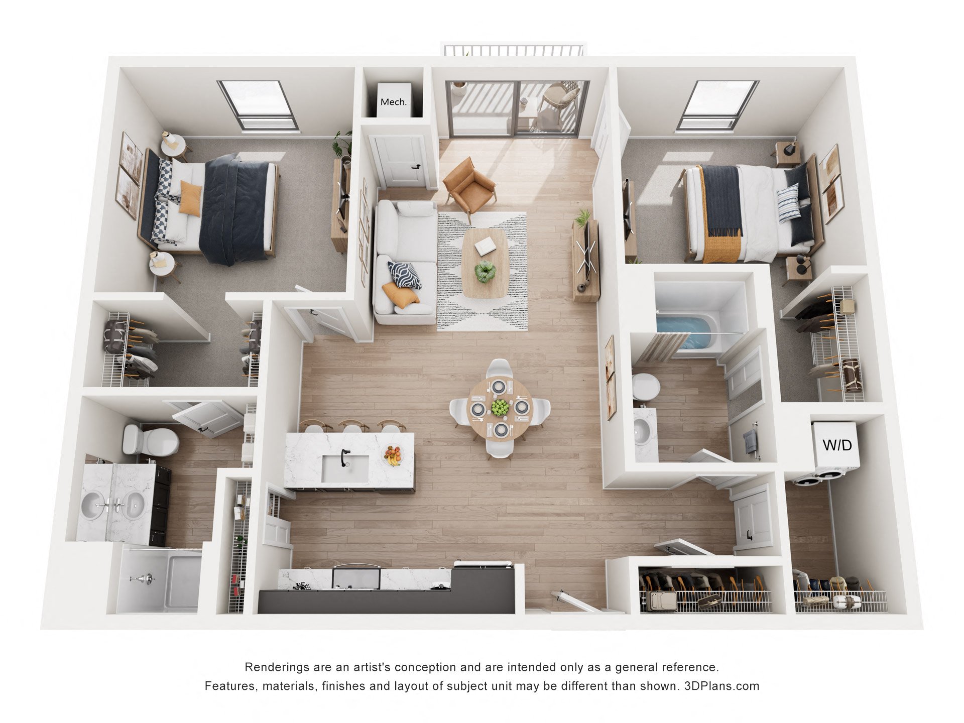 Selkirk Floor Plan at Riverhouse Apartments, Fargo, ND 58102