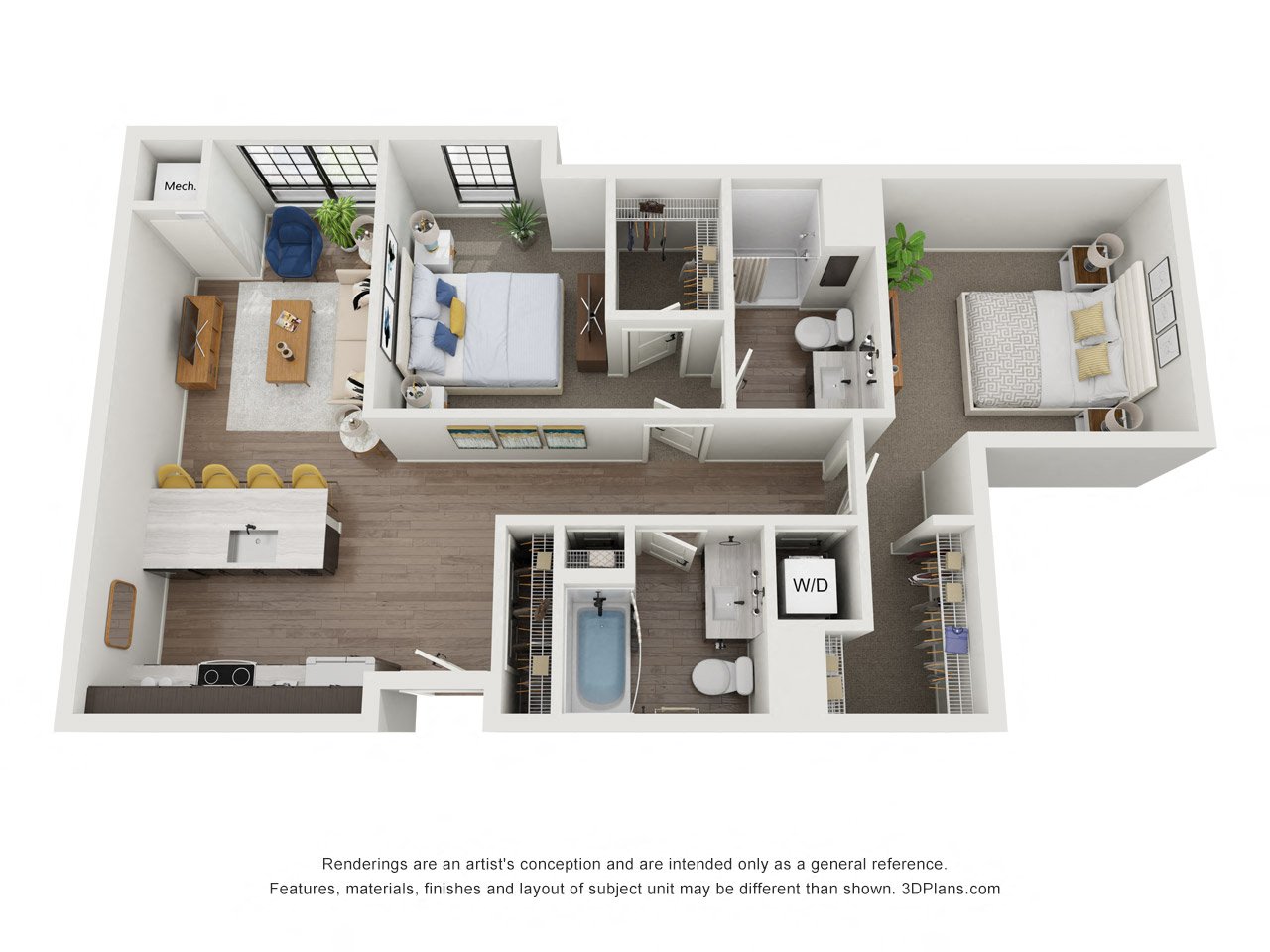 a floor plan of a 1 bedroom apartment at The Landing at 1001 NP, Fargo, ND 58102