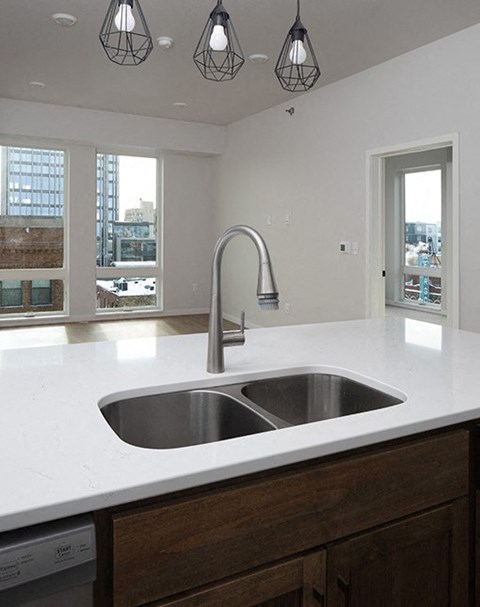 Stainless Steel Sink With Faucet at Mercantile on Broadway, Fargo, ND 58102