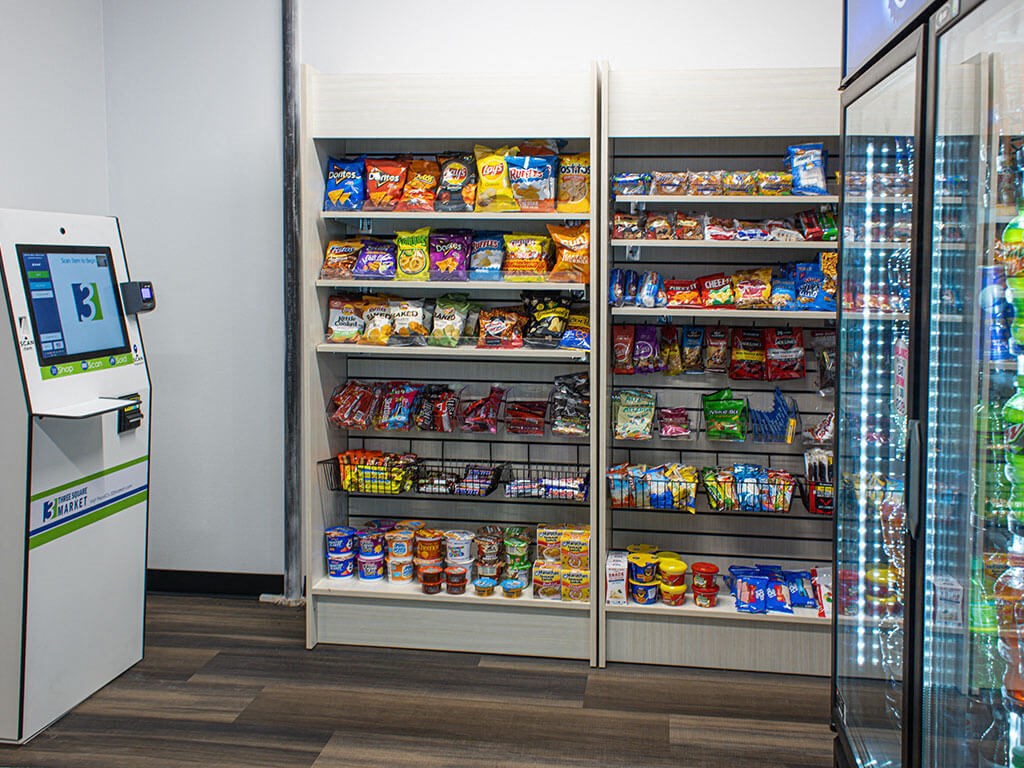 a pantry filled with lots of food at The Landing at 1001 NP, Fargo, ND, 58102
