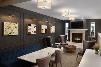 Community Room with Fire Place  at Dillard Apartments, Fargo, 58102