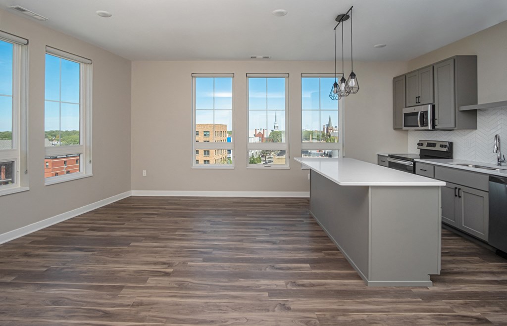 Edward Kitchen & Living Room  at Dillard Apartments, Fargo, ND 58102
