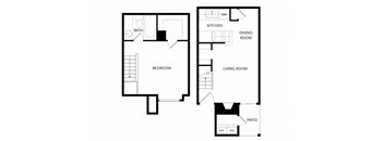 1 bedroom townhome