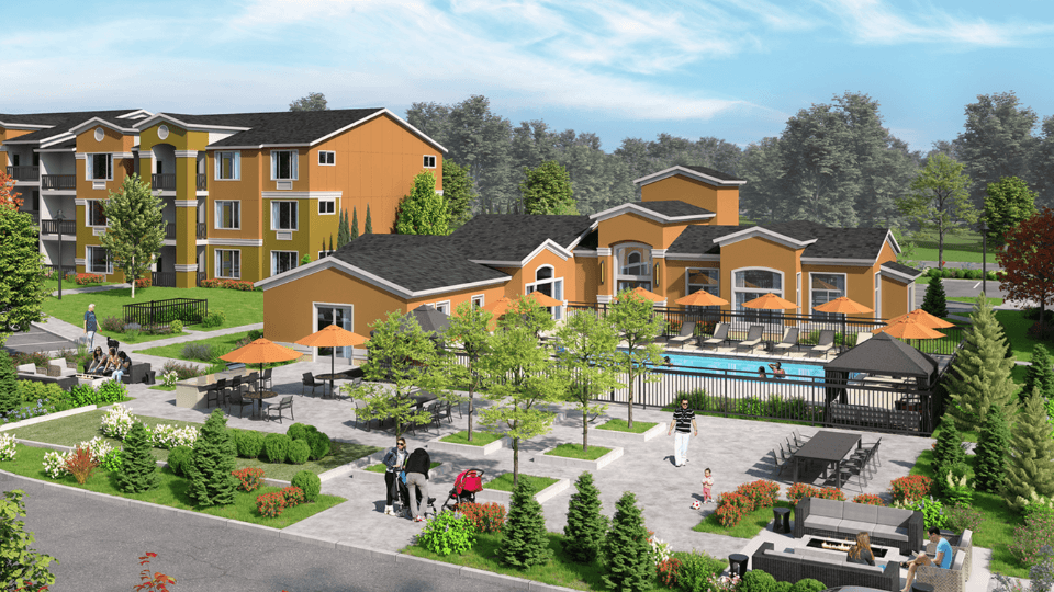 an aerial view of the inn at rolling hills