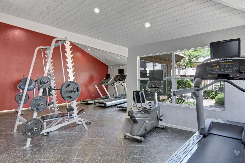 our apartments have a gym with plenty of equipment