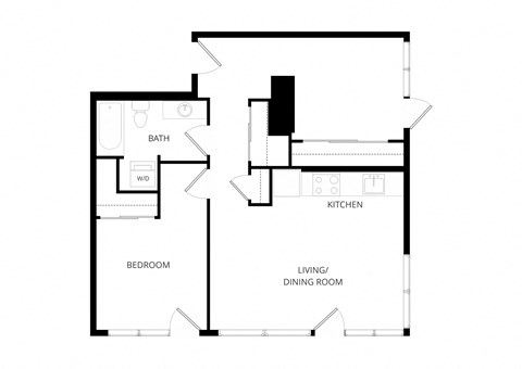 a floor plan of a house with a small footprint