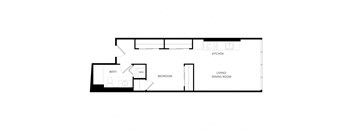 floor plan of 55 north luxury apartments to rent in the north end of boston